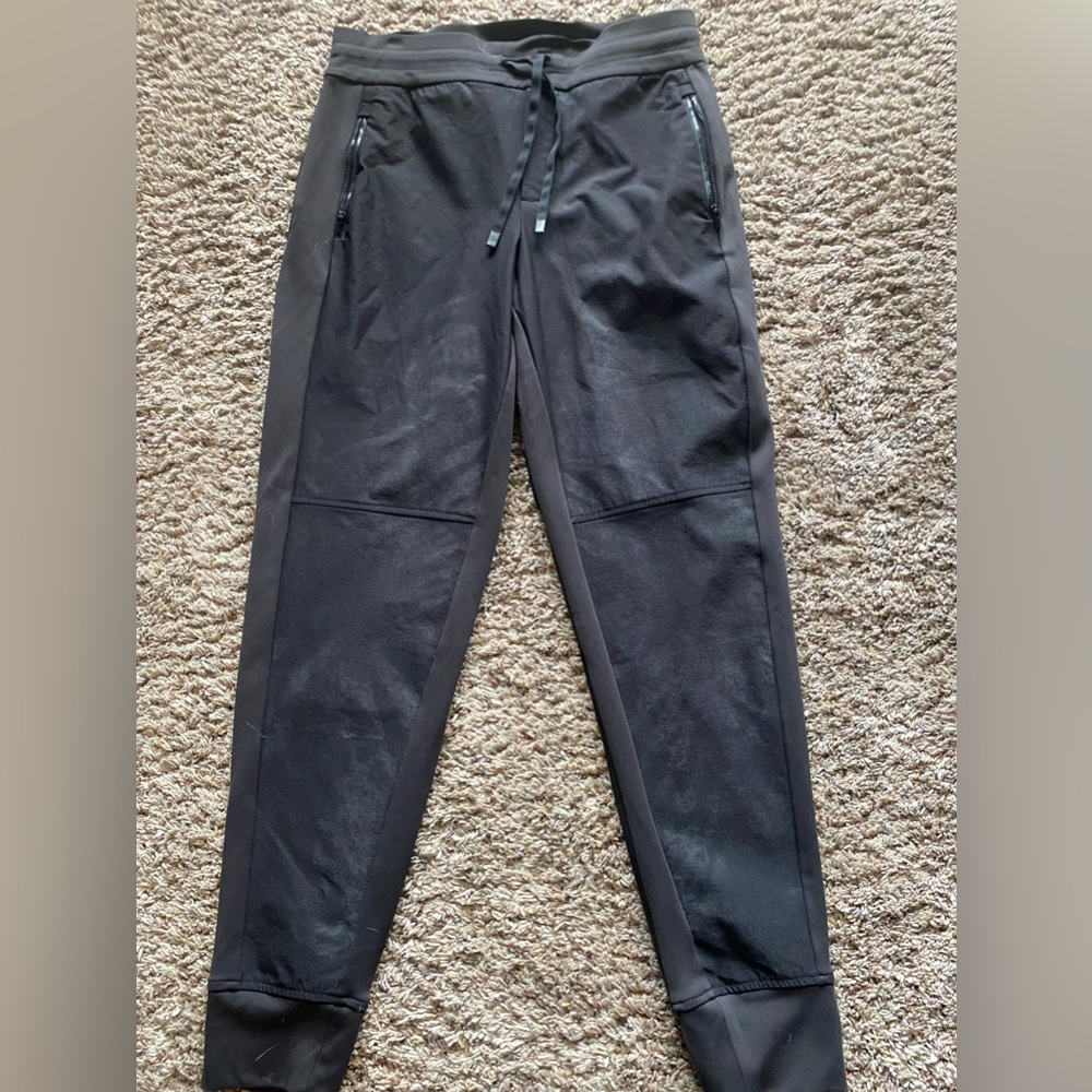 Athleta Black Jogger Pants with Zipper Pockets